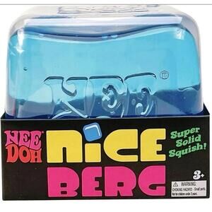 NeeDoh Nice Berg Blue XL Giant Nee Doh Niceberg Solid Squish Cube Ice Block